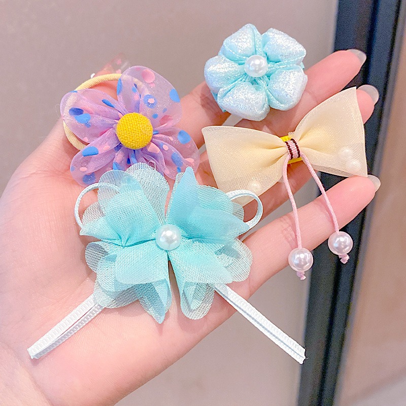 10pcs Korean Sweet Fabric Kids Bowknot Hair Clips Simple Hair Pin Decoration Princess Barrette Handmade Hair Clip Children Girl