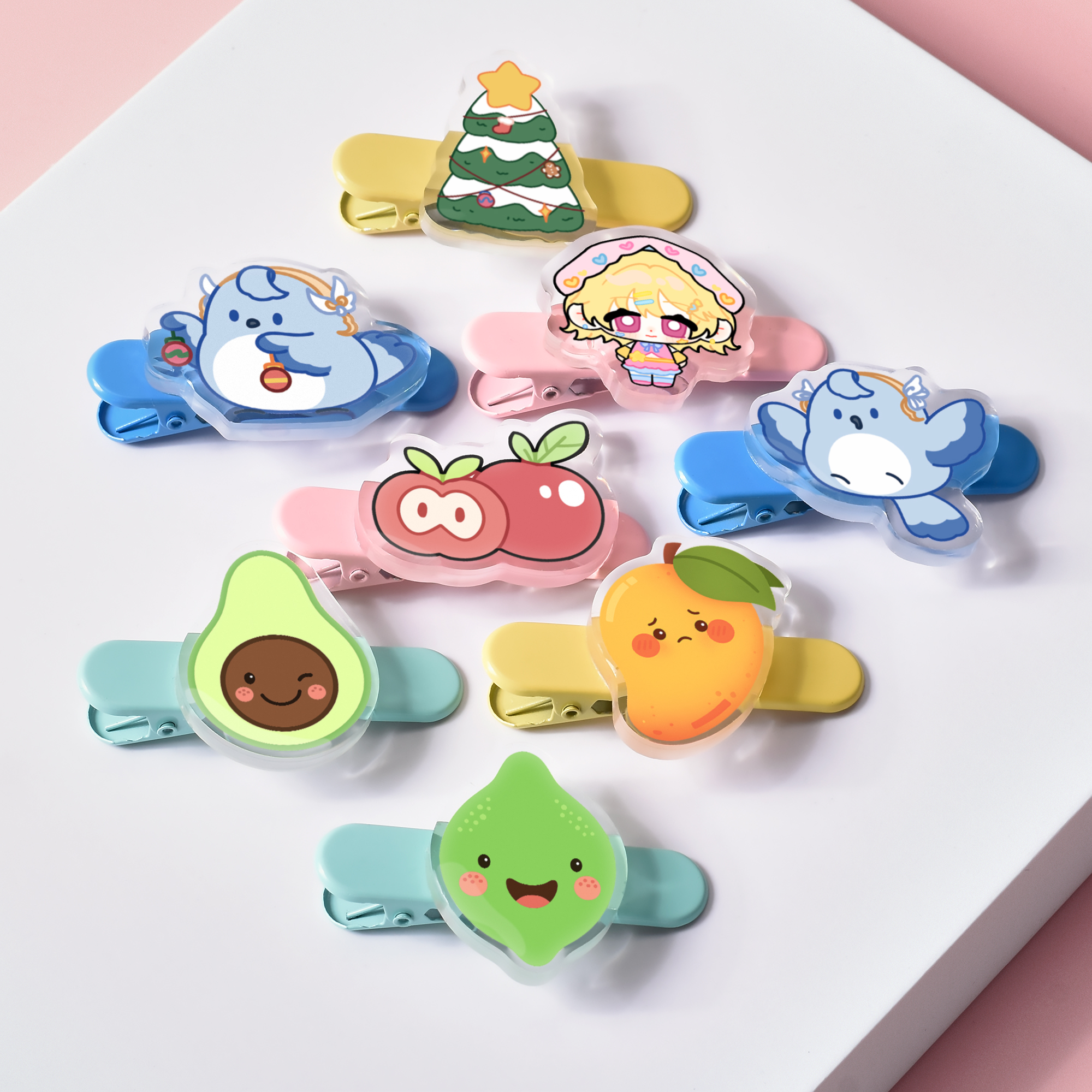 Promotional 2026 Make Your Own Design Custom Printed Acrylic Keychain/ Custom Printed Acrylic Charms Acrylic Hair Clip