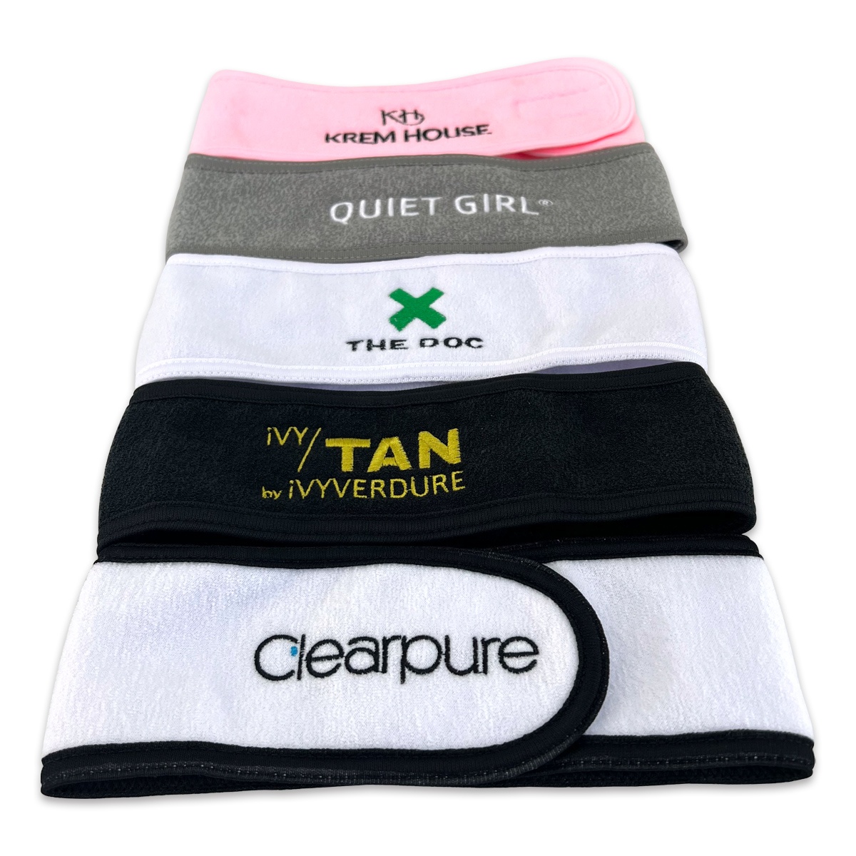 Wholesale Custom Logo Designer Girl Woman Beauty Facial Makeup Spa Head Bands Headbands For Women