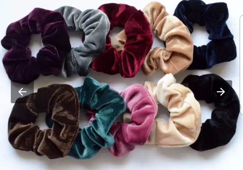Factory Price High-end Soft Velvet Fabric Hair Ties Scrunchies