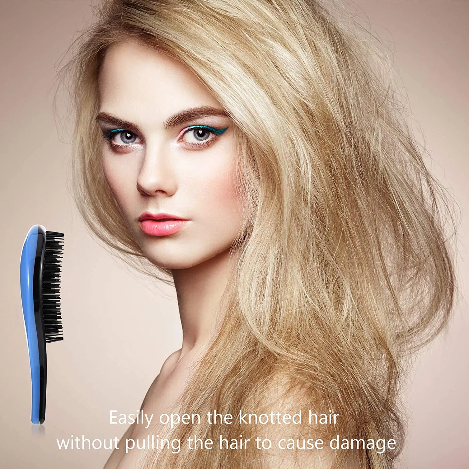 Cheap Mini Size Curved Natural Glide Detangling Colorful Hair Brush for Kids and Adults Natural Curly Straight Wet or Dry Hair