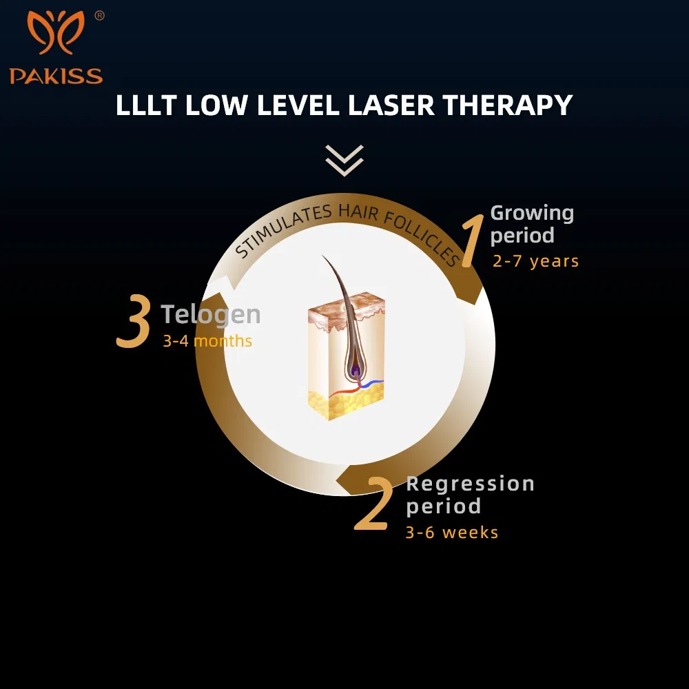 Pakiss OEM Manufacturing Laser Hair Comb Supplier for Hair Growth Treatment