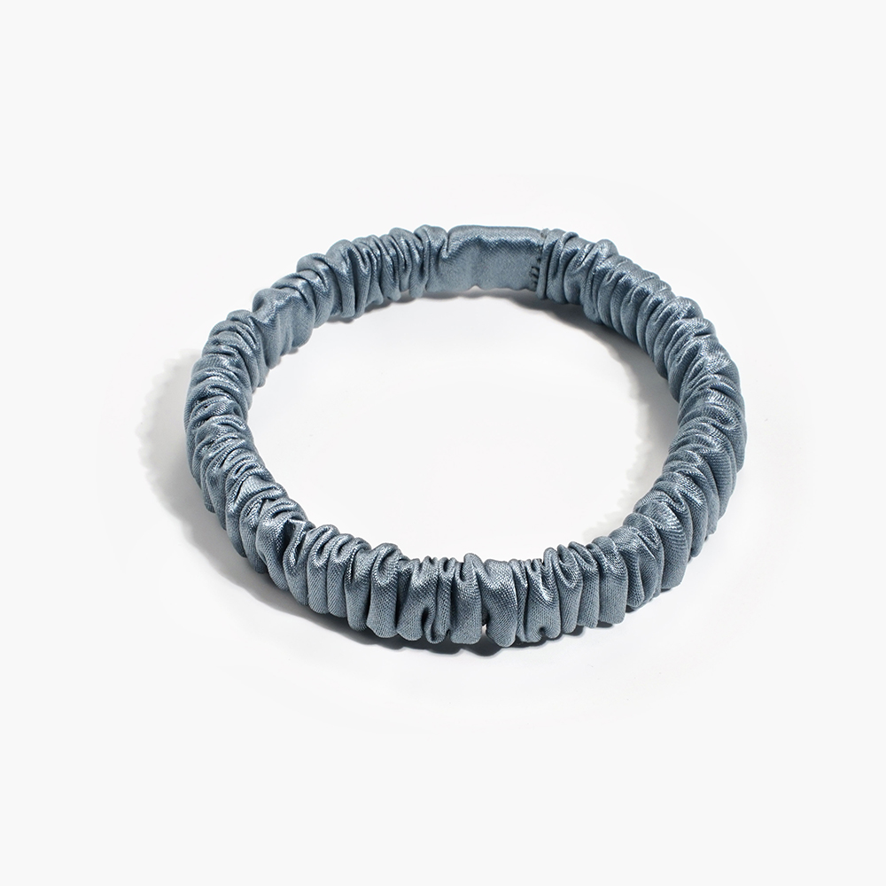 High Quality 1cm 19Momme 100% Silk Scrunchies Fashion Elegant Hair Accessories Rubber Band for Women