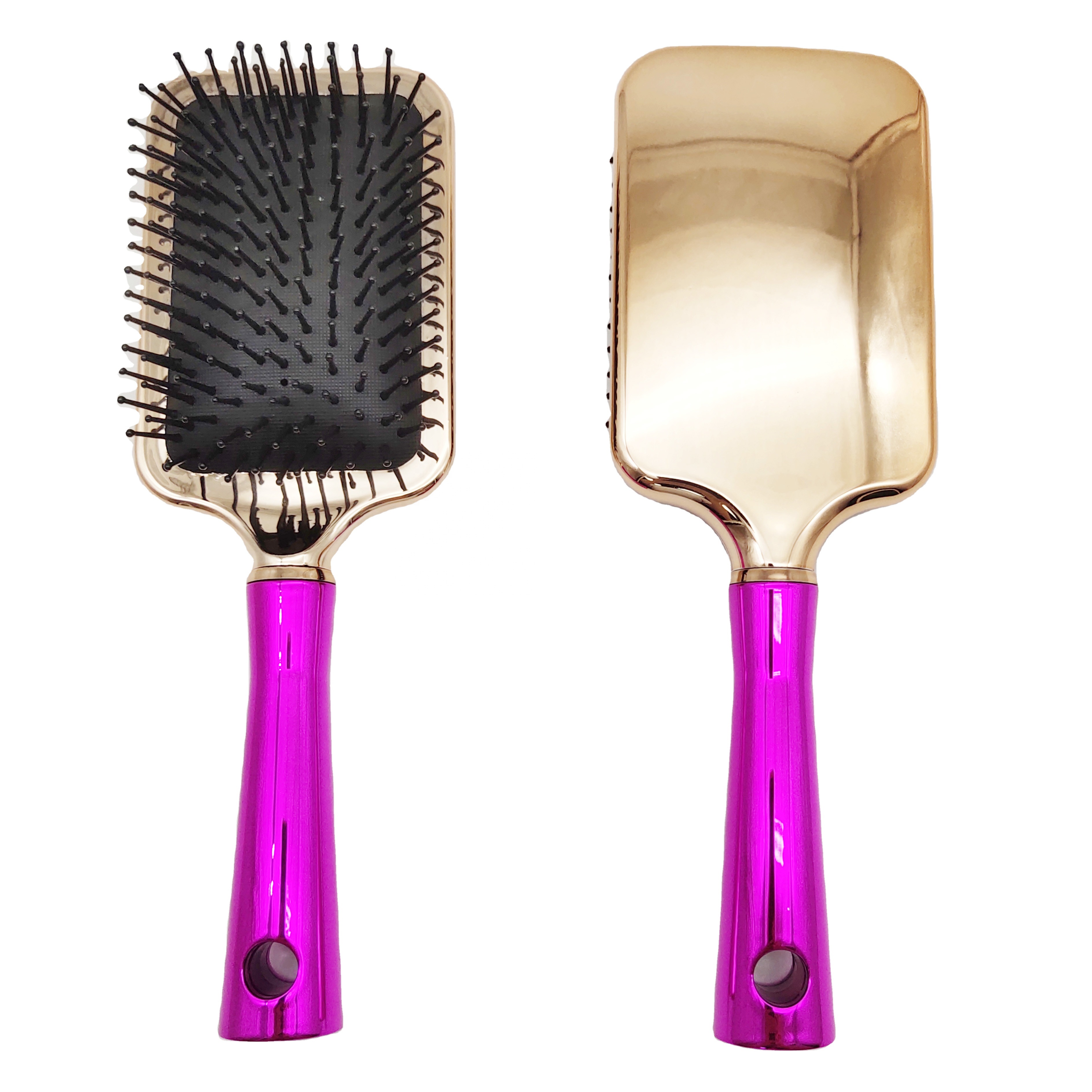 Paddle Hair Brush Electroplated