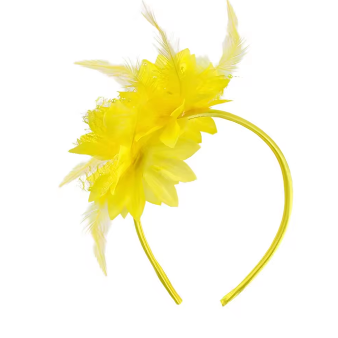 Bulk Wholesale Feather and Flower Fascinator Headband Women Hair Accessories Manufacturer Direct Supply