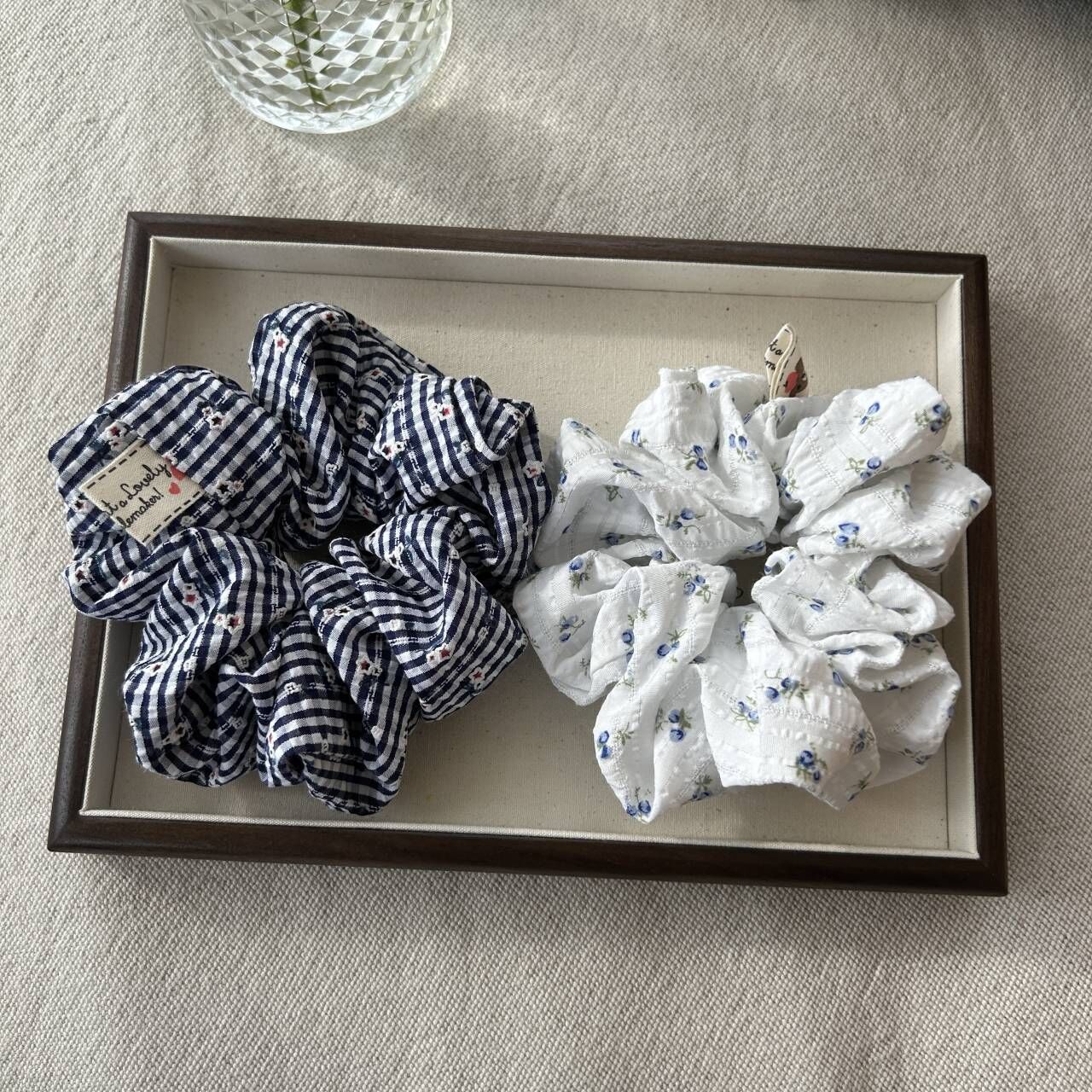 Lace flower scrunchie