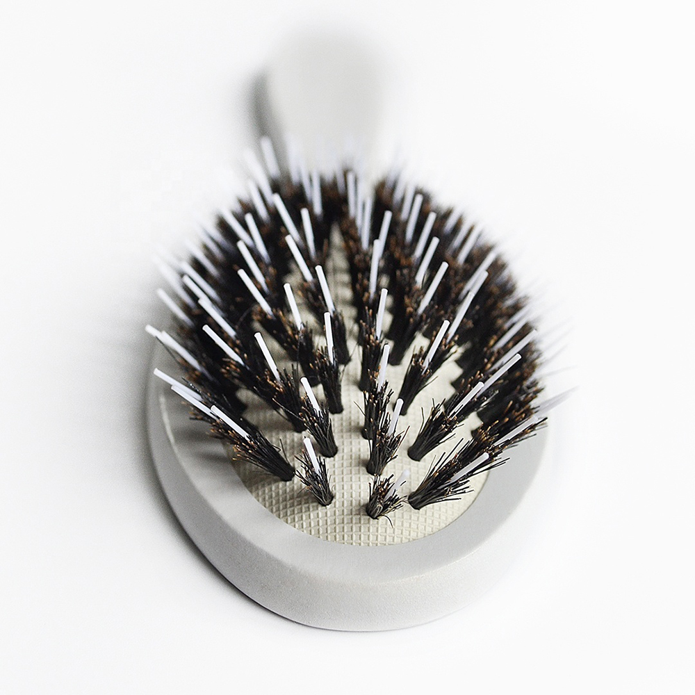 2026 New Logo Boar Bristle Nylon Wooden Handle Paddle Bamboo Wood Hair Brush White Hair Brush For Extension Wig Brush Custom