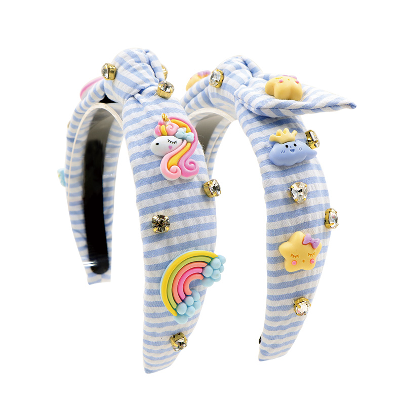 Finestyle Headband Manufacture Customized Fabric OEM and ODM Designer Headband with Embellish Girls Hairbands