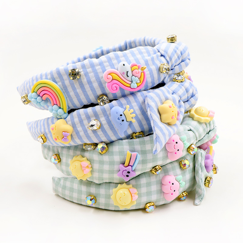 Finestyle Headband Manufacture Customized Fabric OEM and ODM Designer Headband with Embellish Girls Hairbands