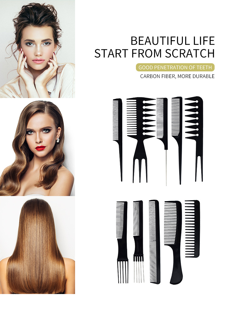 Salon Plastic Comb Set