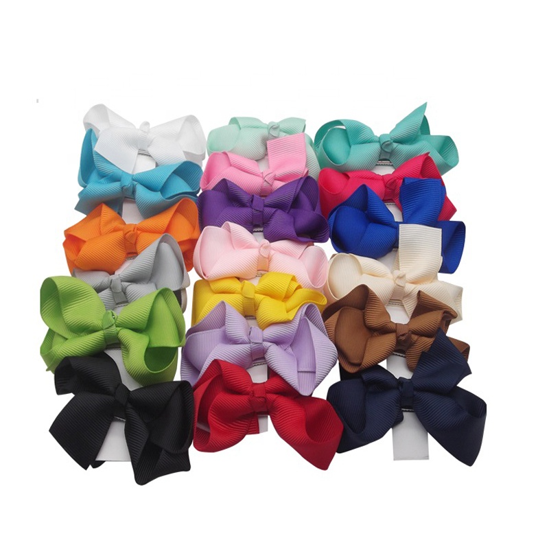 Hot Sale Fashion Eco-friendly Polyester Jojo Bows Kids Hair Accessories Wholesale