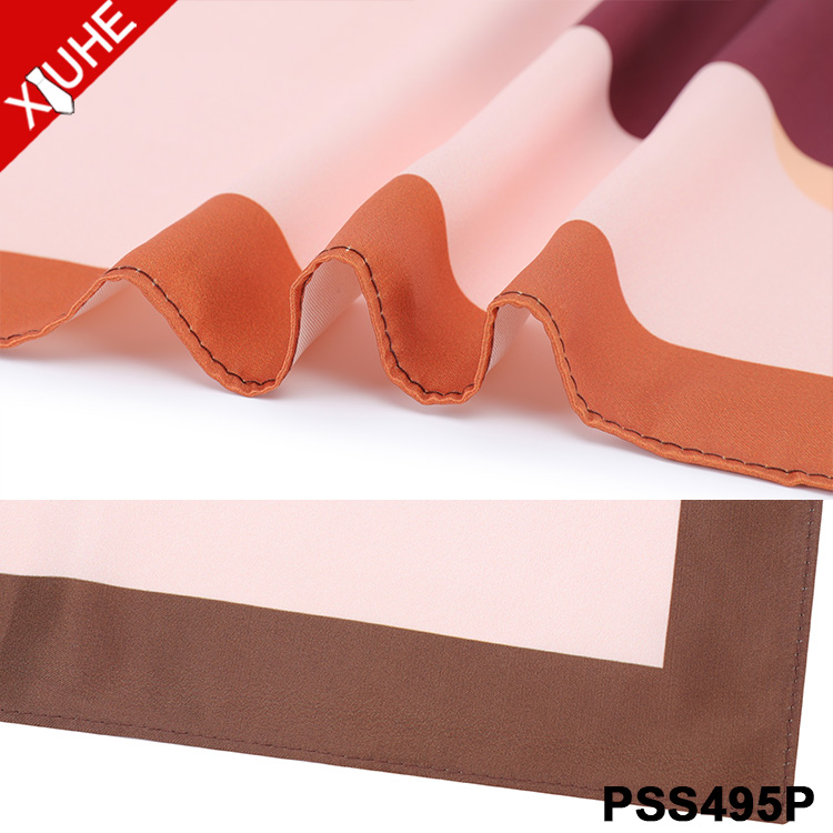 OEM Silk Scarfs For Women Stylish Shawls Luxury Brand Digital Printing Scarves Satin Polyester Square Custom Scarves