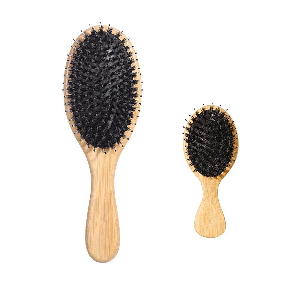 Wholesale Eco-friendly Wooden Scalp Massage Hair Comb Nylon Boar Bristles Hair Brush Airbag Paddle Hair Brush