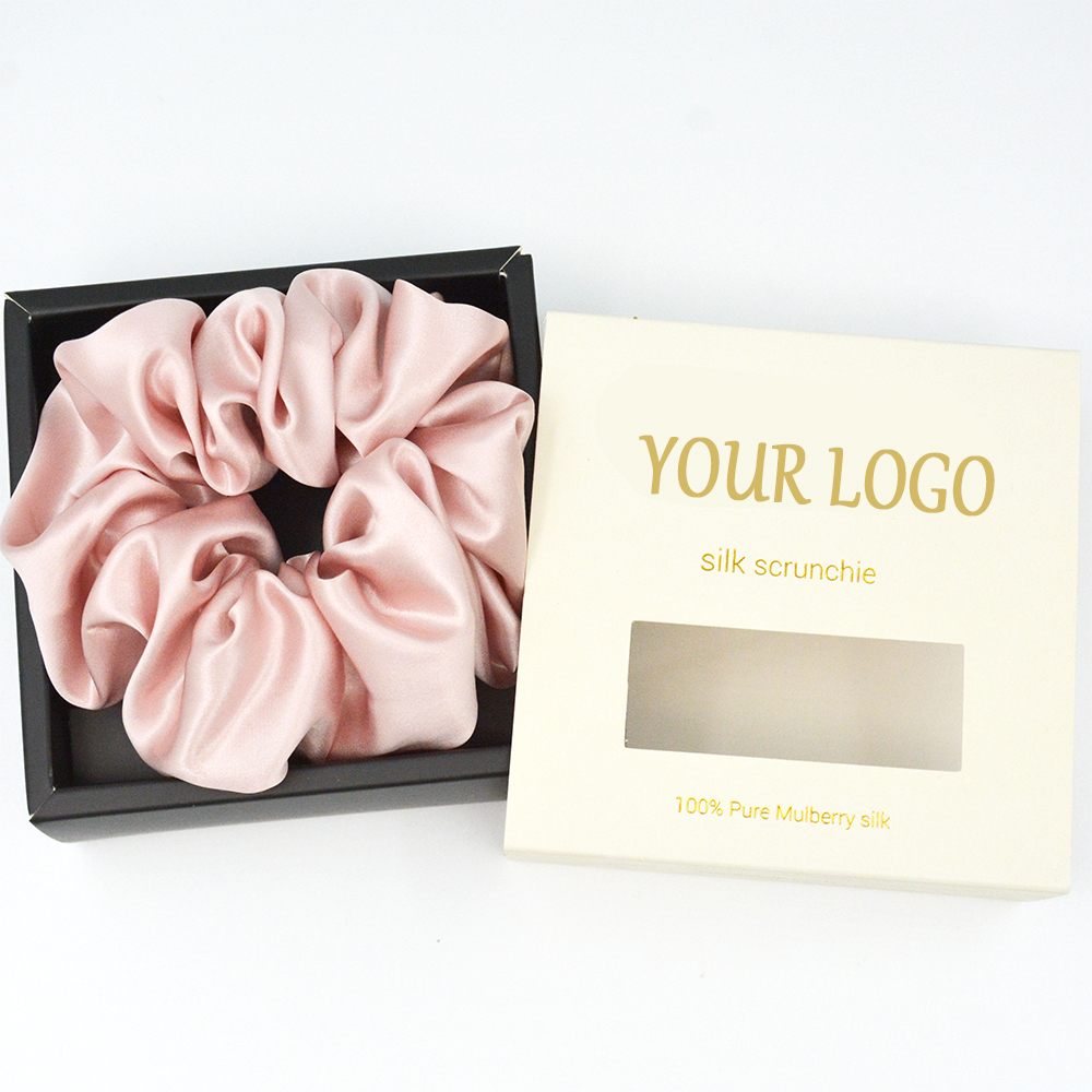 100% Pure Silk Luxury Scrunchie Bulk Hair Accessories with Custom Logo Label &amp; Box for Home &amp; Hotel Use Pillow &amp; Cushion Cases