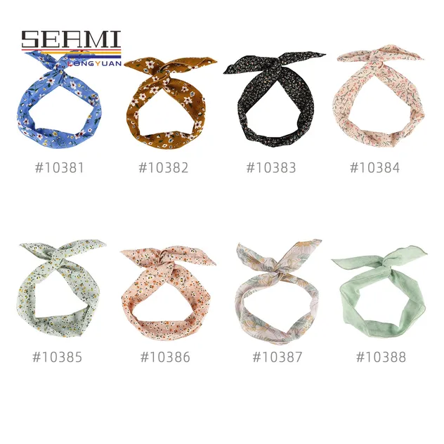 Floral Print Wire Headbands