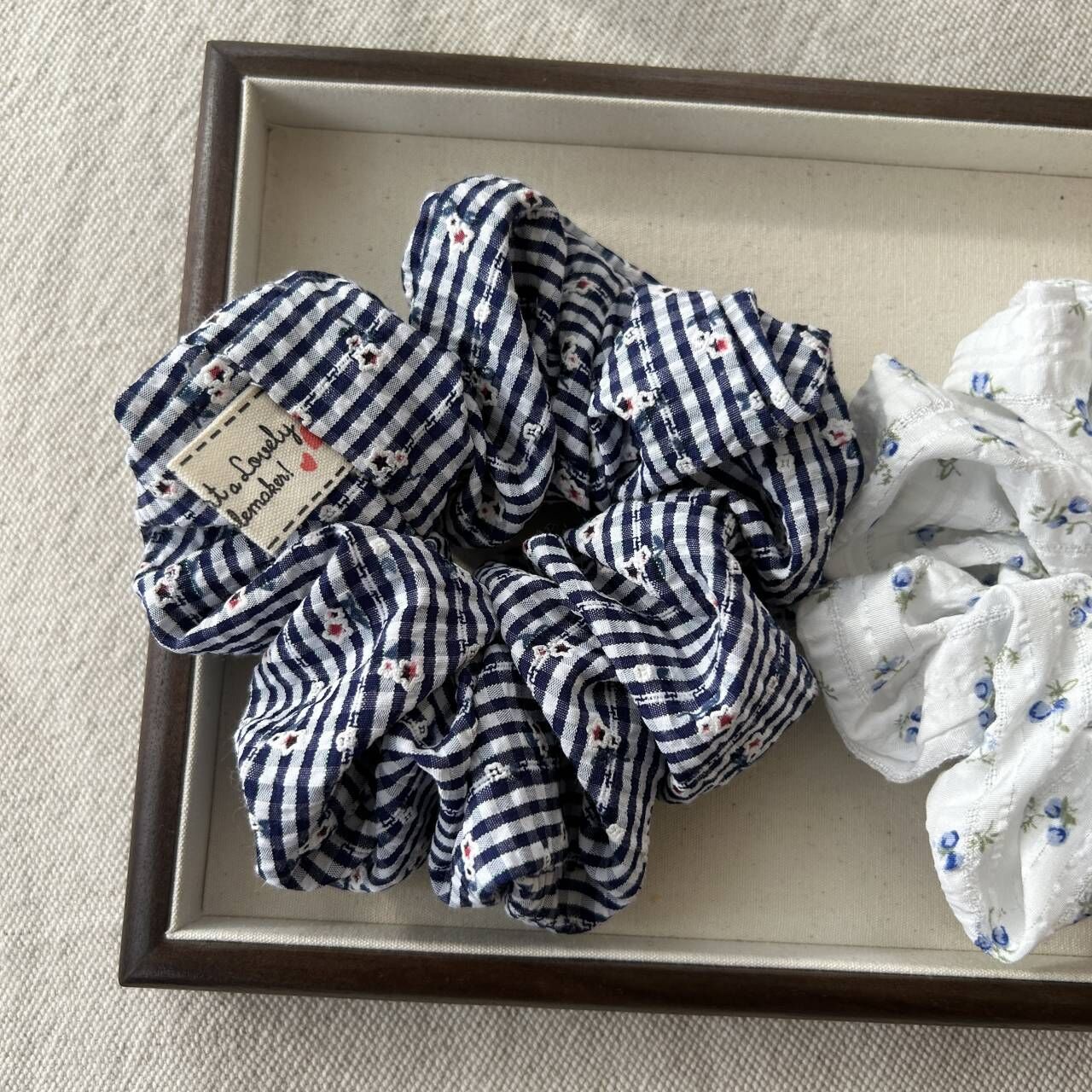 Lace flower scrunchie