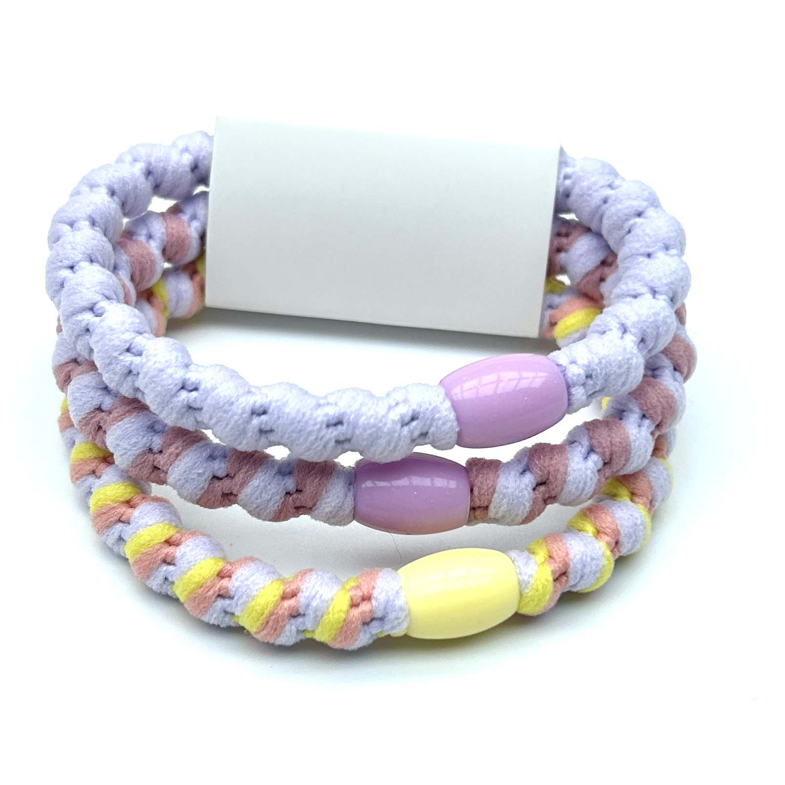 2026 Braided Elastic Hair Ties Hair Ropes Rubber Bands Ponytail Holder Thick Thin Hair Accessories for Women Girls 3pcs/Set