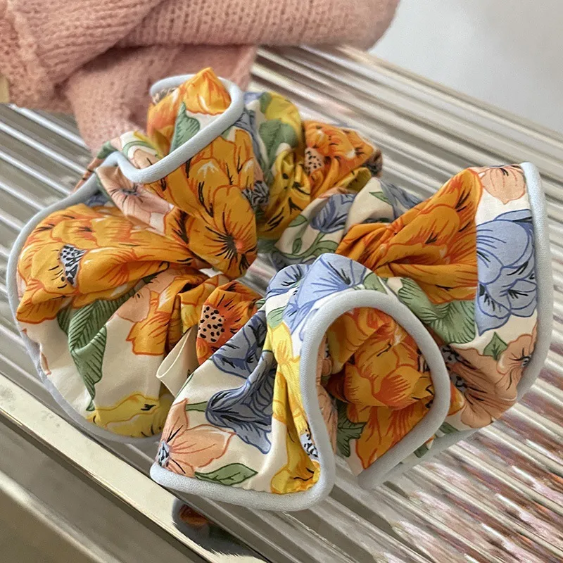 High Quality Floral Hair Band Sweet Fabric Hair Rope Accessories