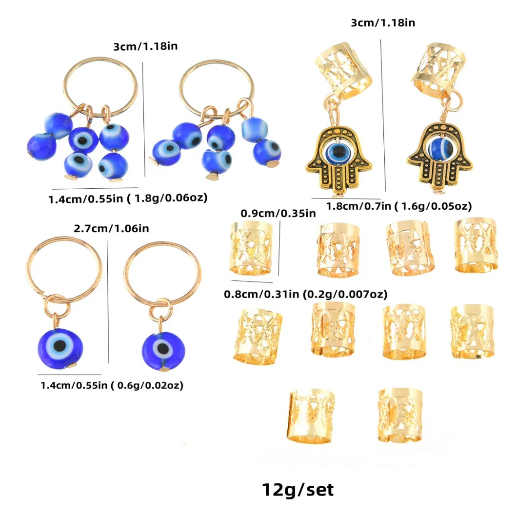 Wig Braid Dreadlock Metal Hair Extension Ring Set for Hair Accessories