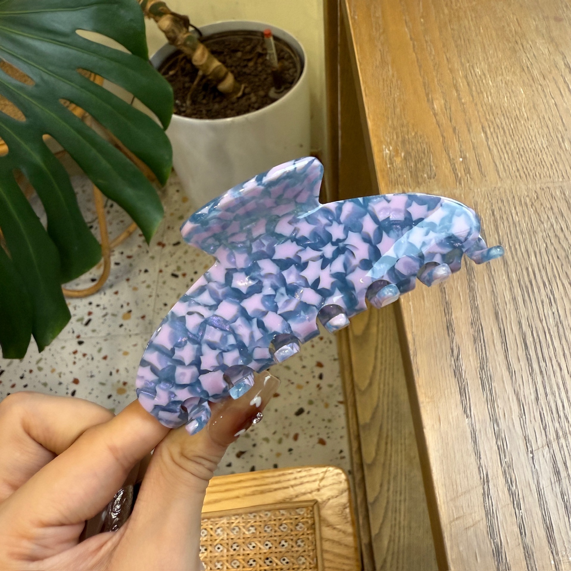YML&amp;10.5CM Custom Logo Eco-Friendly Cellulose Acetate Hair Clips High Quality Hair Claw Clips for Women and Girls