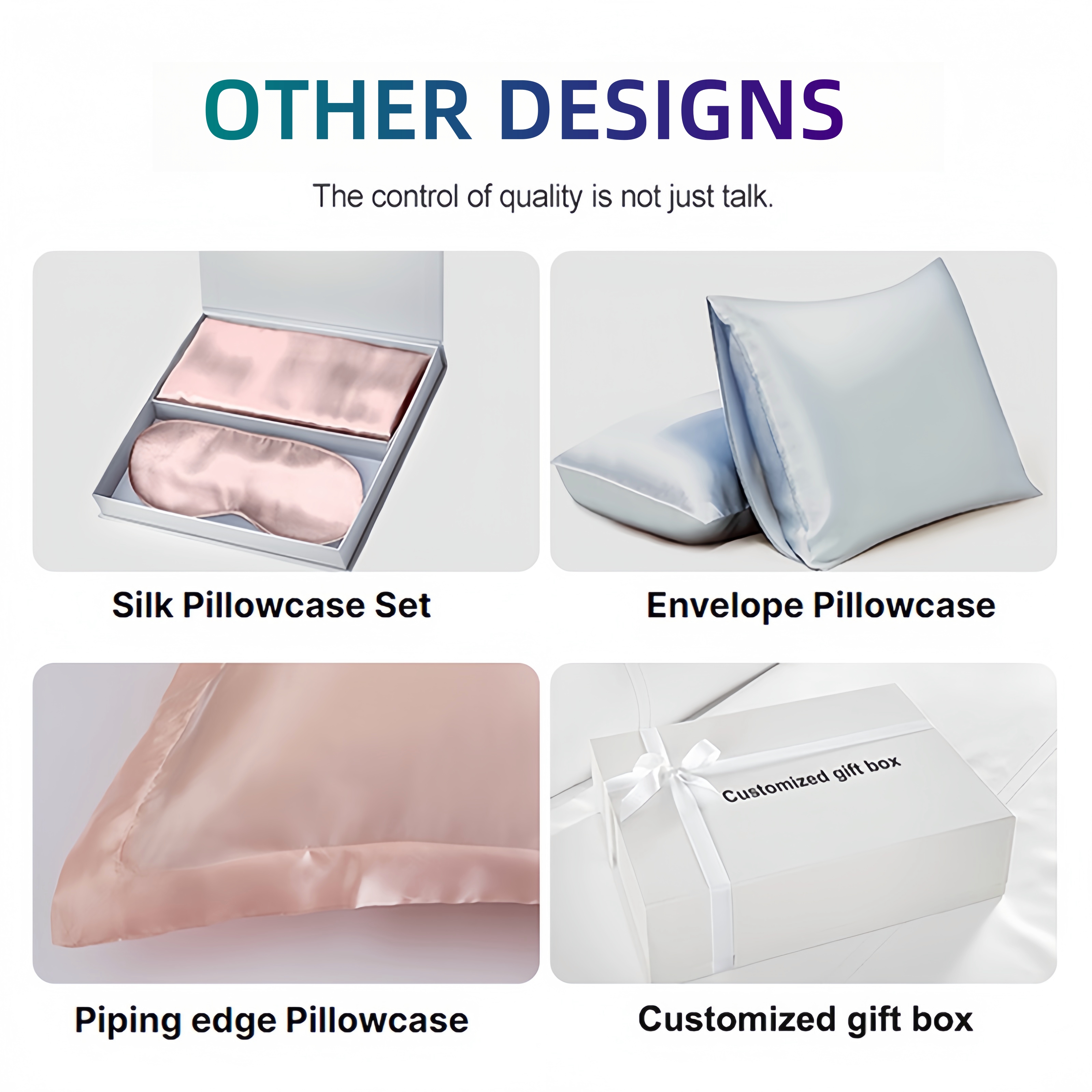 Luxury Silk Gift Set Custom Logo Includes Hair Scrunchies Pillowcase And Sleep Mask 100% Pure Satin Pillowcase