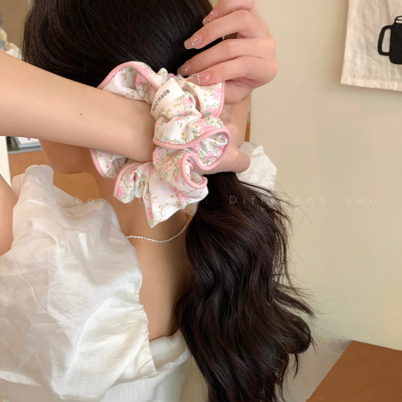 High Quality Floral Hair Band Sweet Fabric Hair Rope Accessories