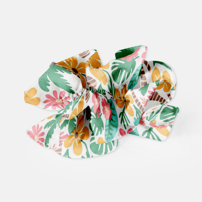 Eco-Friendly Scrunchie Women's Middle Size High Elastic Hair Scrunchies Cartoon Custom Hair Ties for Girls