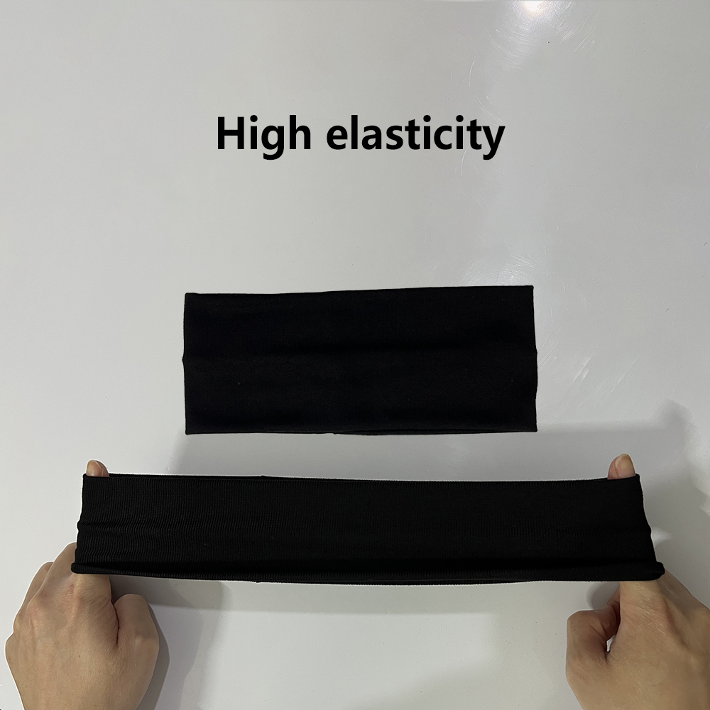 Wholesale Custom Logo Elastic Thin Polyester Yoga Running Basketball Sports Headband Sweatbands For Women Gym