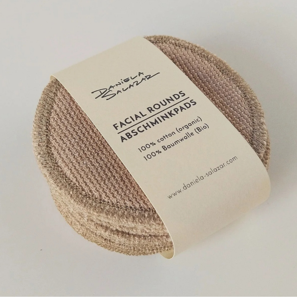 CustomLogo High Quality Reusable 100% Organic Cotton Hypoallergenic Comfortable Facial Cleansing Pad Headband Hair Scrunchie Set