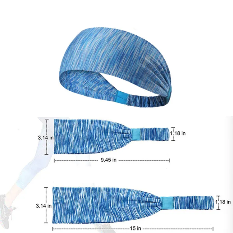 New Trendy Moisture Wicking Sports Hair Ornament Bandana Hairbands