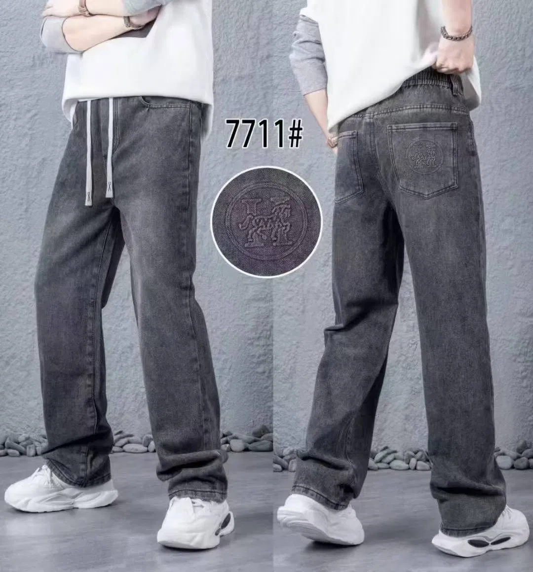 Men's Heavyweight Wide Leg Jeans Clearance Wholesale Stock