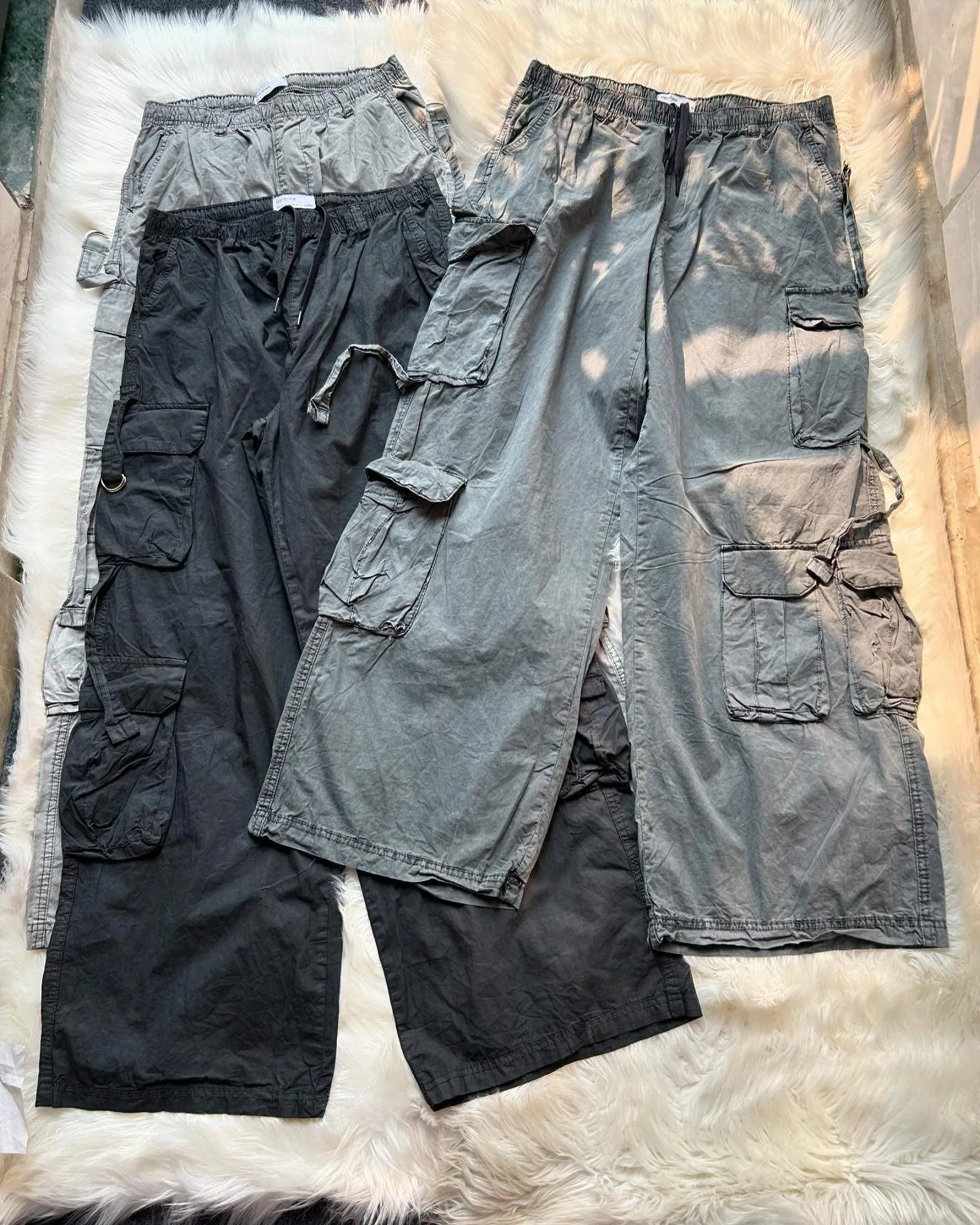 Men's Distressed Original Fashion Brand Full Loose Wide Leg Straight Jean