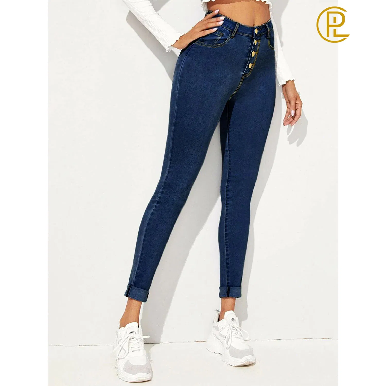 Four Colors 2020 Summer Fashion Button Skinny Sexy Jeans
