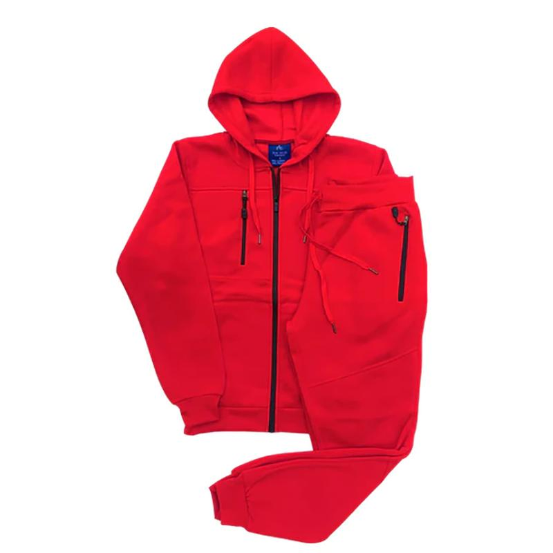 Men 2-Piece Jogger Sweatsuit Fleece Suit Full Zip up Hoodie with Sweatpants Outfit