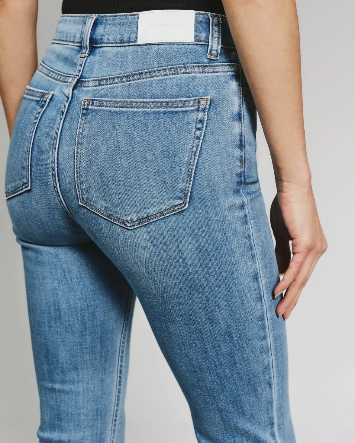 Women's Denim Pants Ladies Cropped Trousers Skinny Knee Length Jeans Women Elastic High Waist Jeans