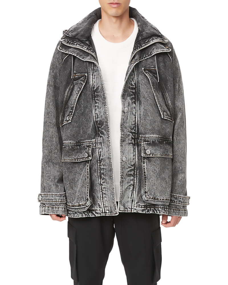 Custom Logo Jackets for Man West Cowboy Denim Jacket Sherpa Fleece Lining Vintage Men Jacket