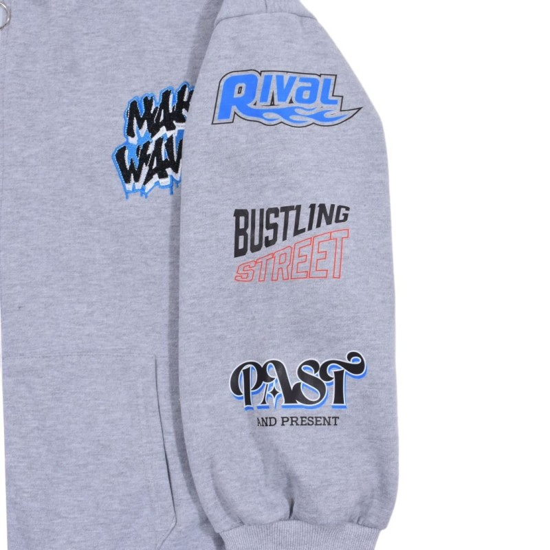 Wholesale Vintage Embroidery Printed Logo Hoodies Cotton Fleece Sweatshirt Custom Zip up Hoodie for Men