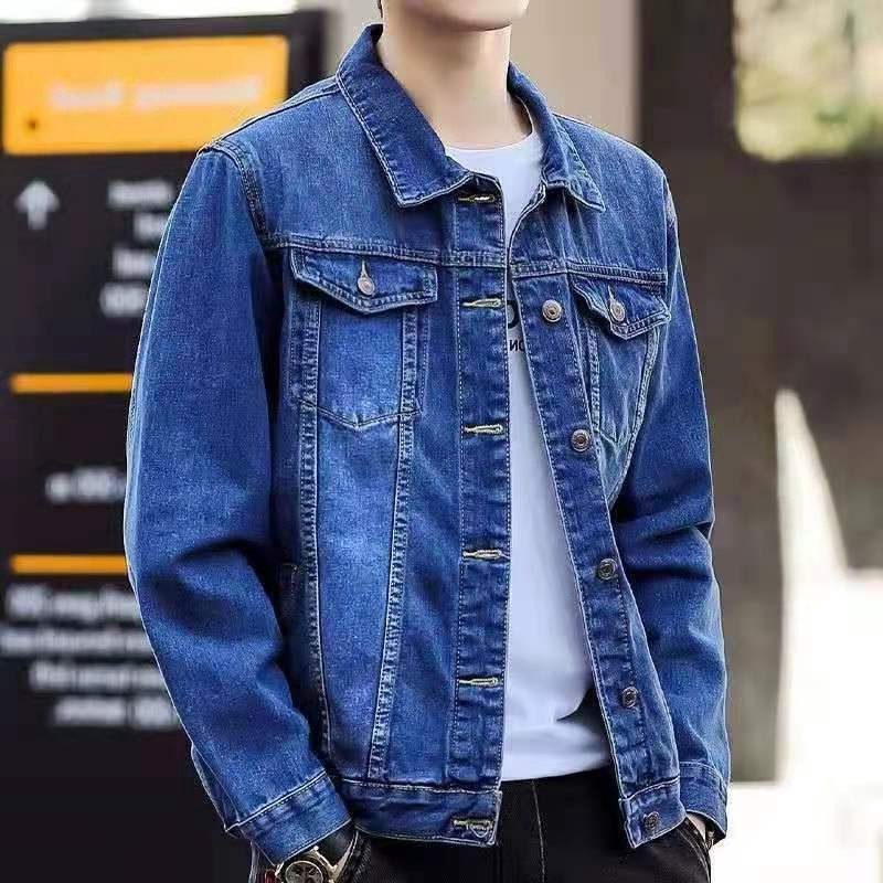 Fashionable Worn-in Denim Labor Shirt Men's Oversized Retro American Jacket
