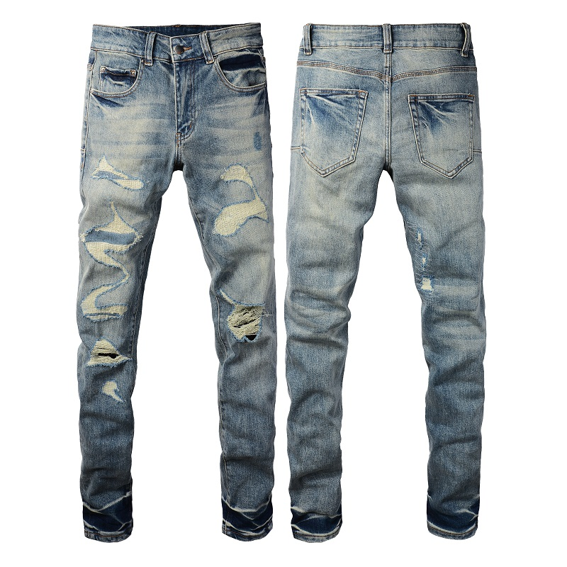 Wholesale High Quality Designer Famous Brand Jeans Casual Cotton Straight Leg Custom Vintage Denim Men Jean Pants