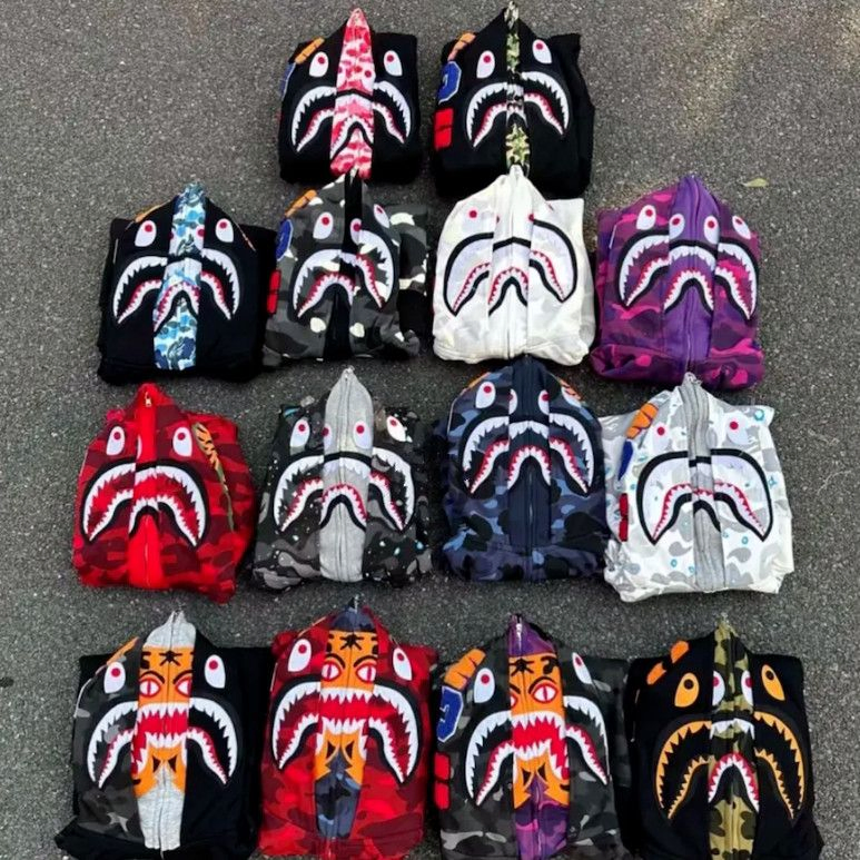 Bape-Men's Single Hood Street Style Pullover Hoodie with Bold Ape Graphic