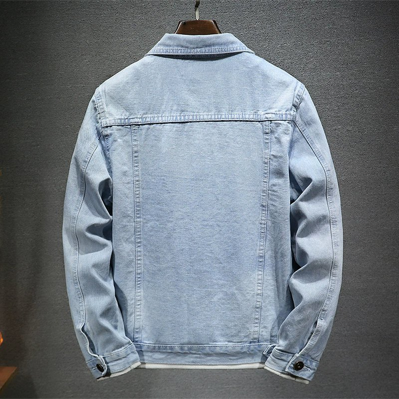 Premium Fashion Men's Oversized American Vintage Style Heavyweight Distressed Denim Workwear Shirt Jacket