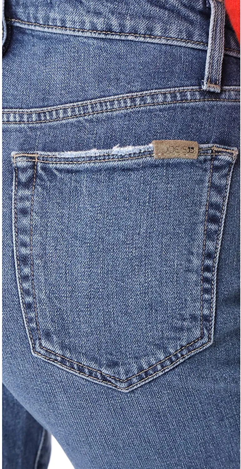 Women's Straight Leg High Waist Cropped Jeans