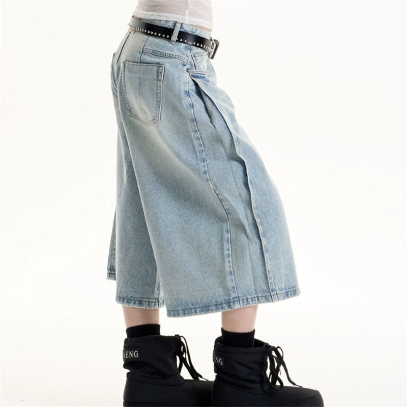 Hot Girl Style Wide Leg Women's Jeans New Design High Waisted Loose Fit Slimming Cropped Pants