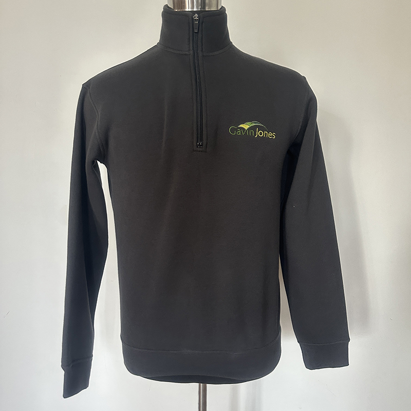 Wholesale Plain Custom Stand Collar Full Zip up Fleece Hoodie China Supplier