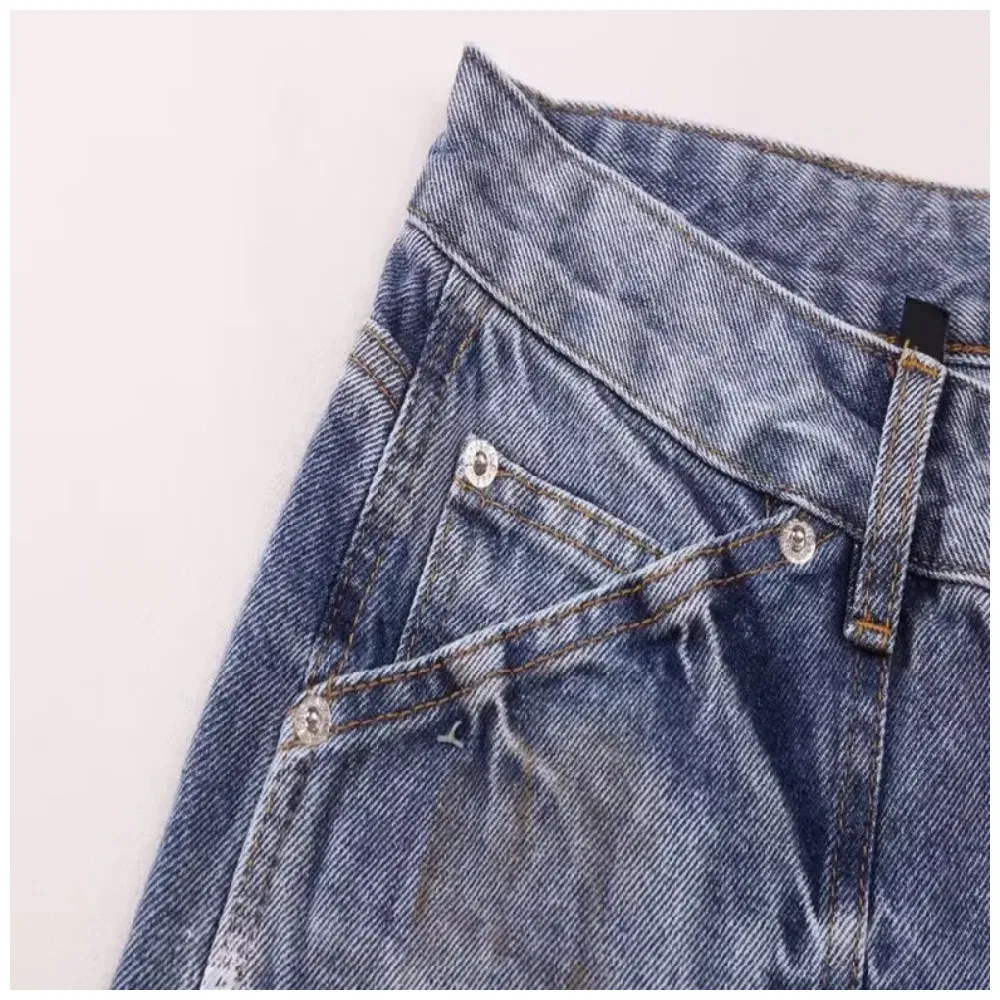 Gallery Dept Men's Distressed Straight-Leg Jeans 1: 1 Design Detailed Reproduction