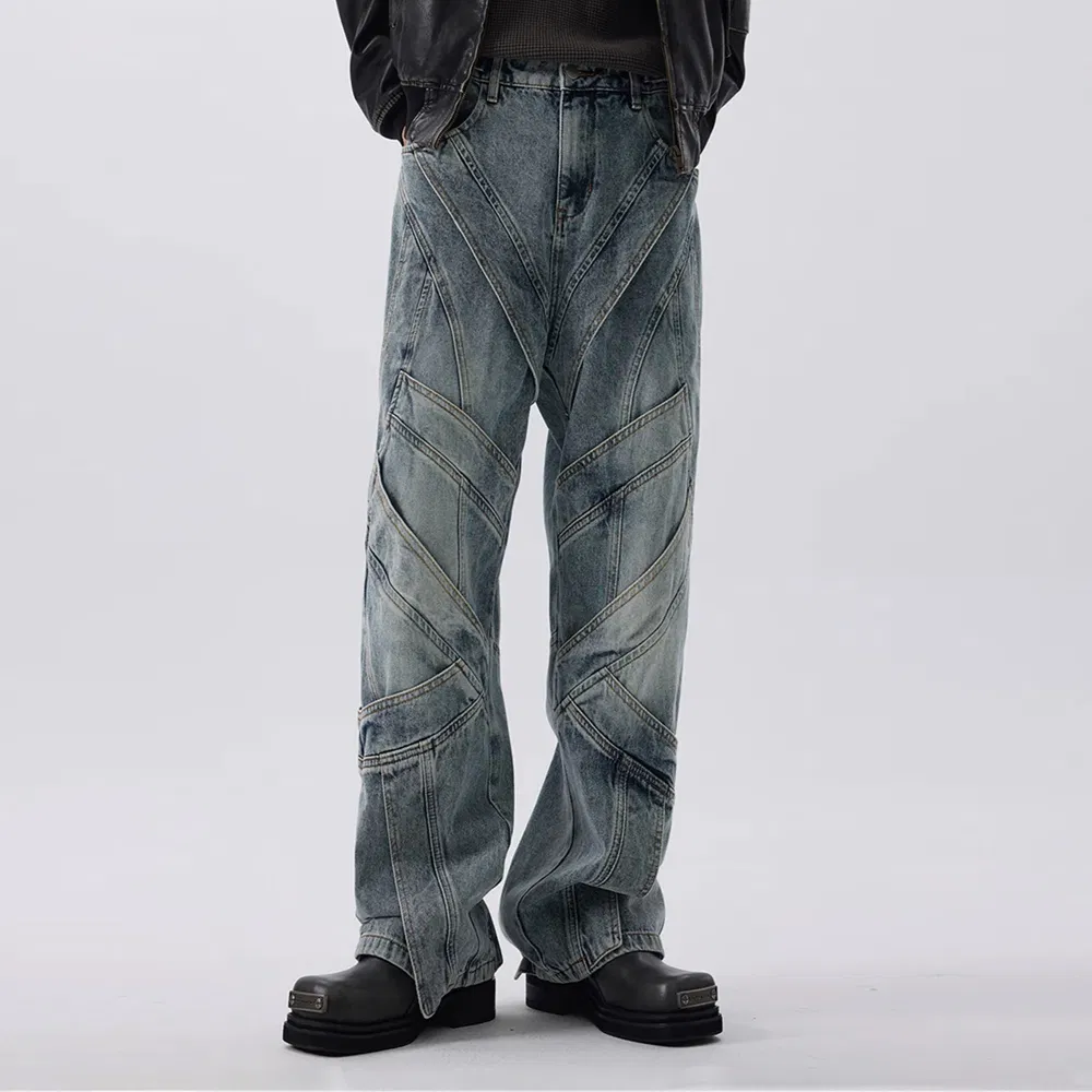 High Quality Street Style Oversized Straight Wide Leg Baggy Wash Loose Jeans