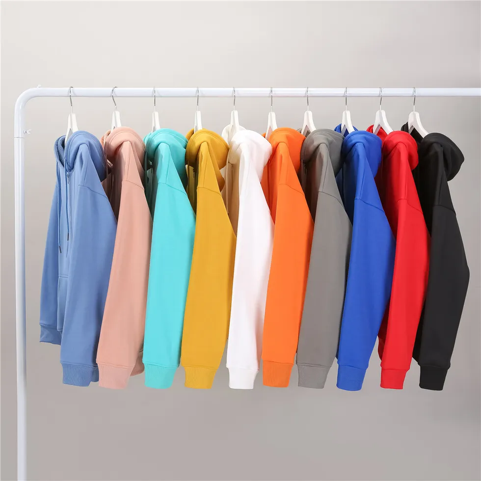 Unisex Custom 350GSM Blank Oversized Custom Logo Sweatshirts Warm Full Zip up Fleece Hoodie