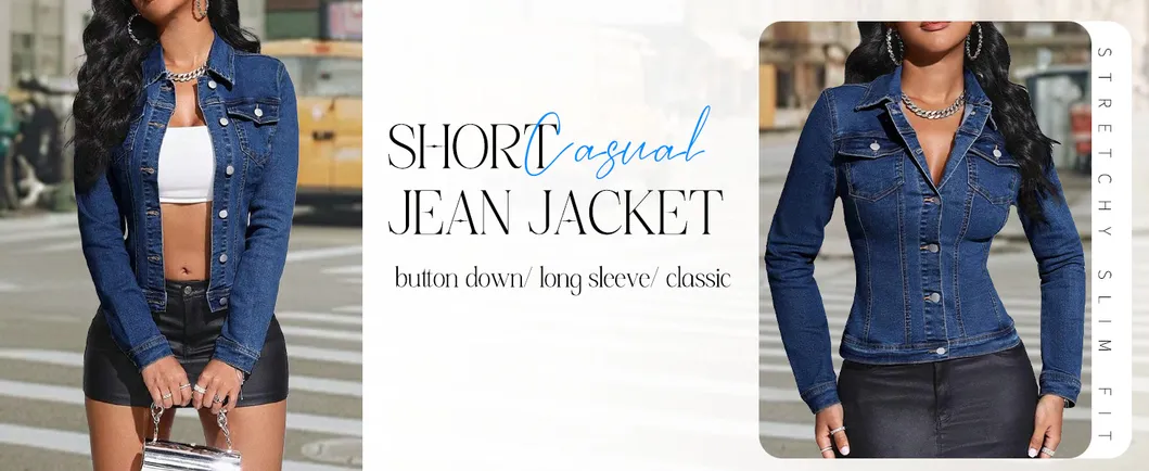 Women Cropped Denim Jacket