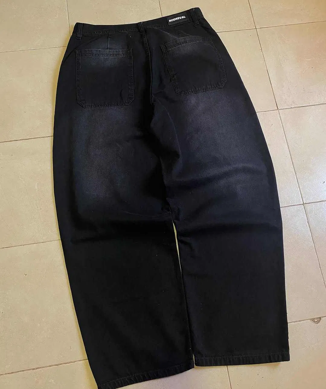 Customized Polyester Cotton Blended Loose Wide Leg Fashionable Men's Jeans