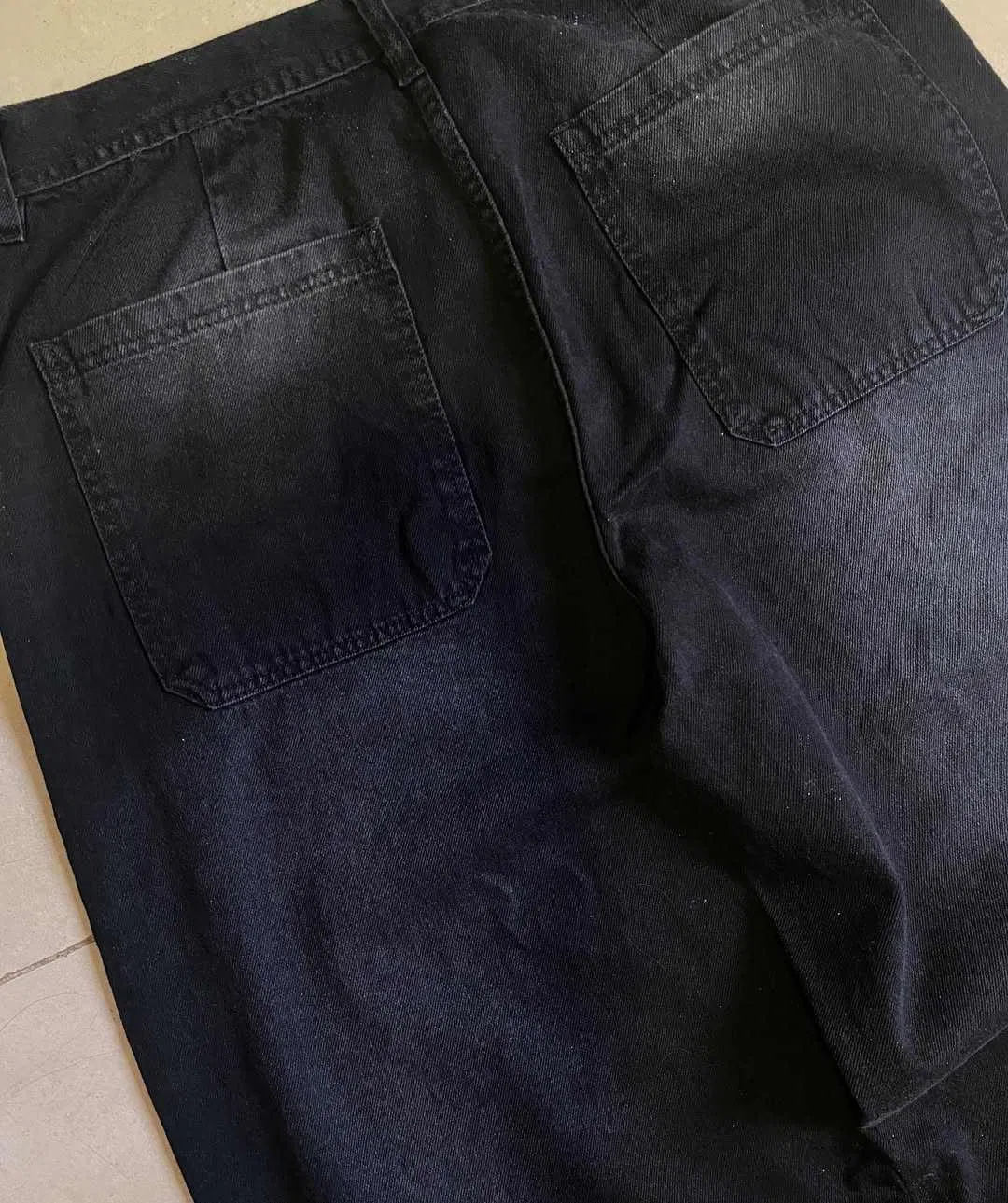 Customized Polyester Cotton Blended Loose Wide Leg Fashionable Men's Jeans